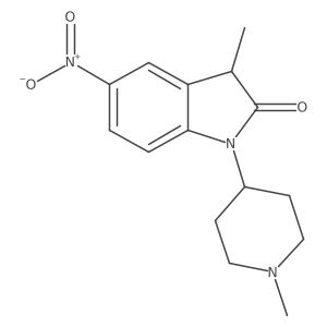 3-Methyl-1-(1-methylpiperidin-4-yl)-5-nitroindolin-2-one结构式