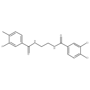 5,6-dichloro-N-{2-[(3-fluoro-4-methylphenyl)formamido]ethyl}pyridine-3-carboxamide结构式