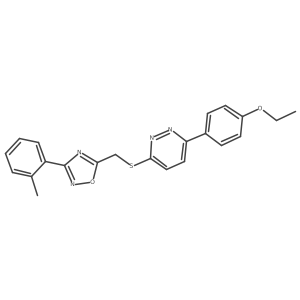 3-(4-Ethoxyphenyl)-6-({[3-(2-methylphenyl)-1,2,4-oxadiazol-5-yl]methyl}sulfanyl)pyridazine结构式