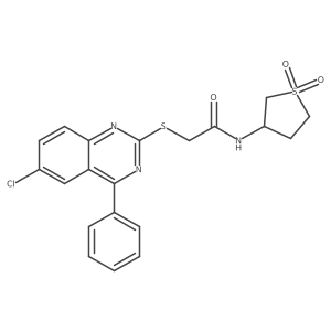 2-[(6-chloro-4-phenylquinazolin-2-yl)sulfanyl]-N-(1,1-dioxidotetrahydrothiophen-3-yl)acetamide Structure