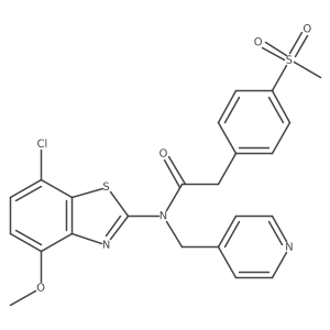 N-(7-Chloro-4-methoxy-2-benzothiazolyl)-4-(methylsulfonyl)-N-(4-pyridinylmethyl)benzeneacetamide结构式