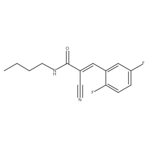 (E)-N-butyl-2-cyano-3-(2,5-difluorophenyl)prop-2-enamide Structure