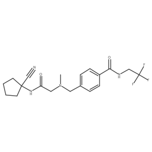 4-[[[2-[(1-cyanocyclopentyl)amino]-2-oxoethyl]-methylamino]methyl]-N-(2,2,2-trifluoroethyl)benzamide结构式
