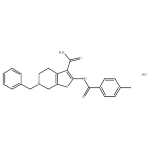 6-Benzyl-2-(4-methylbenzamido)-4,5,6,7-tetrahydrothieno[2,3-c]pyridine-3-carboxamide hydrochloride Structure
