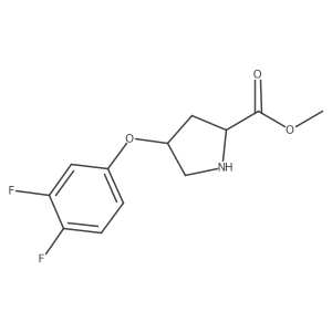 Methyl (2S,4S)-4-(3,4-difluorophenoxy)-2-pyrrolidinecarboxylate Structure