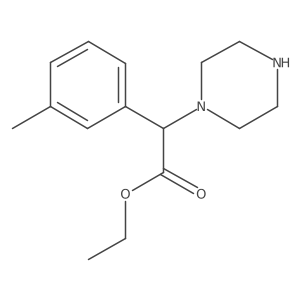 Ethyl 2-(3-methylphenyl)-2-(piperazin-1-yl)acetate结构式
