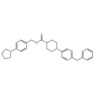 1-[6-(phenylsulfanyl)pyridazin-3-yl]-N-{[4-(pyrrolidin-1-yl)phenyl]methyl}piperidine-4-carboxamide Structure