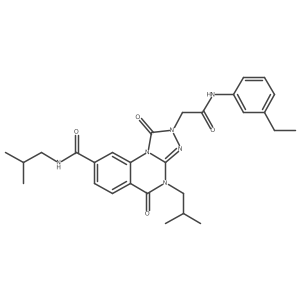 2-(2-((3-ethylphenyl)amino)-2-oxoethyl)-N,4-diisobutyl-1,5-dioxo-1,2,4,5-tetrahydro-[1,2,4]triazolo[4,3-a]quinazoline-8-carboxamide Structure