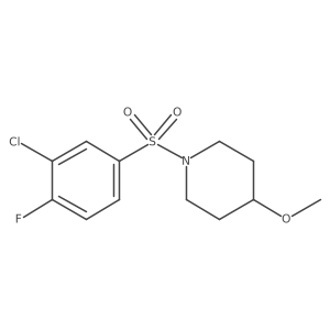 1-((3-Chloro-4-fluorophenyl)sulfonyl)-4-methoxypiperidine结构式