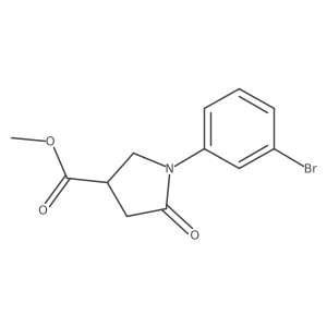 Methyl 1-(3-bromophenyl)-5-oxopyrrolidine-3-carboxylate Structure