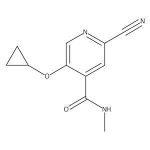 2-Cyano-5-cyclopropoxy-N-methylisonicotinamide结构式
