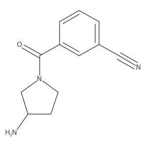 3-(3-Aminopyrrolidine-1-carbonyl)benzonitrile结构式