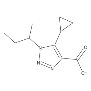 1-(butan-2-yl)-5-cyclopropyl-1H-1,2,3-triazole-4-carboxylic acid结构式