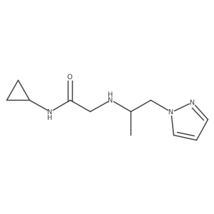 2-((1-(1h-Pyrazol-1-yl)propan-2-yl)amino)-N-cyclopropylacetamide结构式