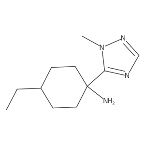 4-ethyl-1-(1-methyl-1H-1,2,4-triazol-5-yl)cyclohexan-1-amine结构式