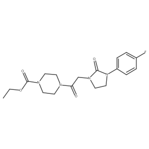 Ethyl 4-(2-(3-(4-fluorophenyl)-2-oxoimidazolidin-1-yl)acetyl)piperazine-1-carboxylate Structure