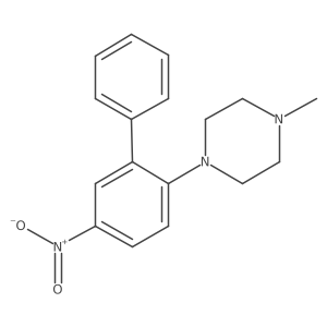 1-Methyl-4-(5-nitrobiphenyl-2-yl)piperazine结构式