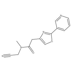 N-(cyanomethyl)-N-methyl-2-[2-(pyridin-3-yl)-1,3-thiazol-4-yl]acetamide Structure
