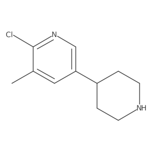 2-Chloro-3-methyl-5-(piperidin-4-yl)pyridine Structure