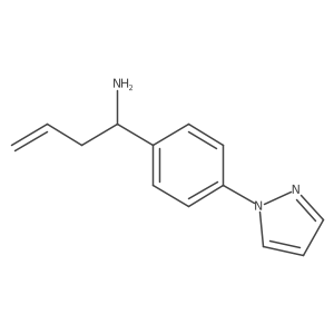 Benzenemethanamine, I+/--2-propen-1-yl-4-(1H-pyrazol-1-yl)- Structure