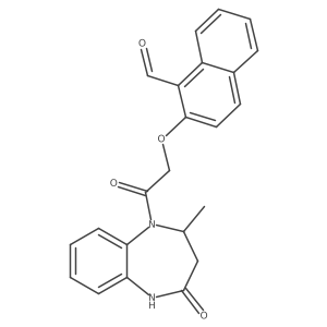 2-[2-(4-Methyl-2-oxo-3,4-dihydro-1H-1,5-benzodiazepin-5-yl)-2-oxoethoxy]naphthalene-1-carbaldehyde Structure