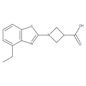 1-(4-Ethyl-1,3-benzothiazol-2-yl)azetidine-3-carboxylic acid结构式