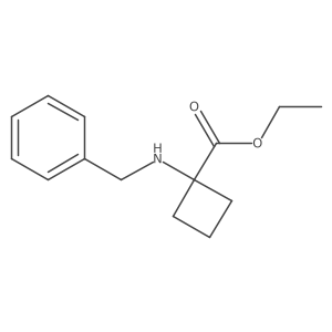 Ethyl 1-(benzylamino)cyclobutane-1-carboxylate结构式