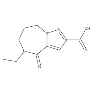 5-Ethyl-4-oxo-5,6,7,8-tetrahydro-4H-pyrazolo[1,5-a][1,4]diazepine-2-carboxylic acid Structure