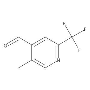 5-Methyl-2-(trifluoromethyl)pyridine-4-carbaldehyde结构式