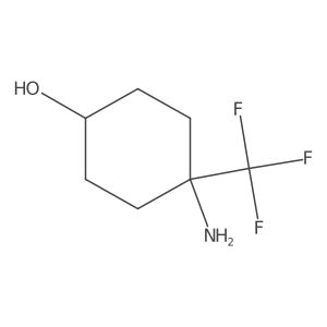4-Amino-4-(trifluoromethyl)cyclohexan-1-ol结构式