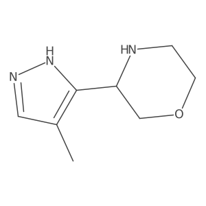3-(4-methyl-1H-pyrazol-3-yl)morpholine Structure