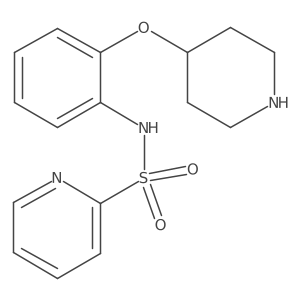 N-(2-(piperidin-4-yloxy)phenyl)pyridine-2-sulfonamide结构式