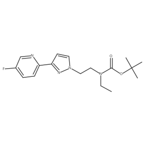 Tert-butyl ethyl(2-(3-(5-fluoropyridin-2-yl)-1H-pyrazol-1-yl)ethyl)carbamate结构式