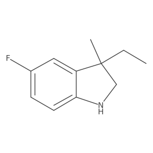 3-Ethyl-5-fluoro-3-methyl-2,3-dihydro-1H-indole Structure