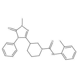 3-(1-methyl-5-oxo-4-phenyl-1,2,4-triazol-3-yl)-N-(o-tolyl)piperidine-1-carboxamide Structure