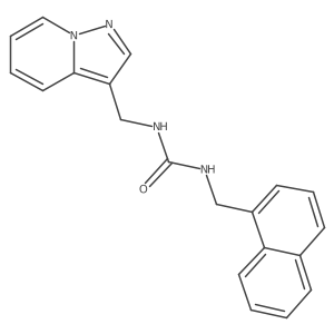 1-(Naphthalen-1-ylmethyl)-3-(pyrazolo[1,5-a]pyridin-3-ylmethyl)urea结构式