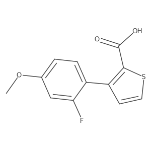 3-(2-Fluoro-4-methoxyphenyl)thiophene-2-carboxylic acid Structure