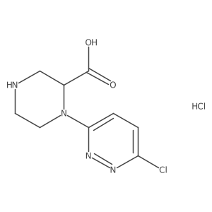 1-(6-Chloropyridazin-3-yl)piperazine-2-carboxylic acid hydrochloride Structure