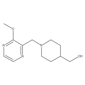 (1-((3-Methoxypyrazin-2-yl)methyl)piperidin-4-yl)methanol结构式
