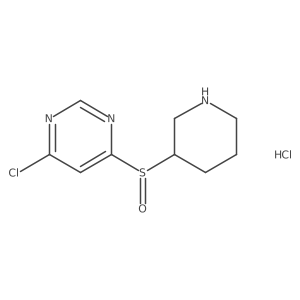 4-Chloro-6-(piperidin-3-ylsulfinyl)pyrimidine hydrochloride结构式
