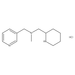 N-methyl-1-(piperidin-2-yl)-N-(pyridin-3-ylmethyl)methanamine hydrochloride结构式