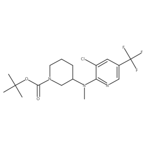 (R)-tert-butyl 3-((3-chloro-5-(trifluoromethyl)pyridin-2-yl)(methyl)amino)piperidine-1-carboxylate结构式