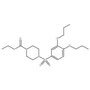 Ethyl 4-(3,4-dipropoxybenzenesulfonyl)piperazine-1-carboxylate结构式