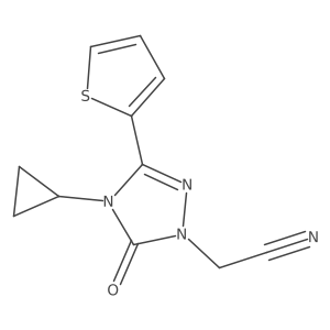 2-(4-cyclopropyl-5-oxo-3-(thiophen-2-yl)-4,5-dihydro-1H-1,2,4-triazol-1-yl)acetonitrile结构式
