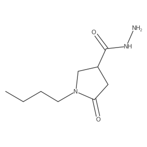 1-Butyl-5-oxopyrrolidine-3-carbohydrazide Structure