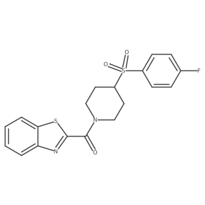 Benzo[d]thiazol-2-yl(4-((4-fluorophenyl)sulfonyl)piperidin-1-yl)methanone Structure
