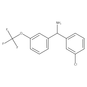 (3-Chlorophenyl)-[3-(trifluoromethoxy)phenyl]methanamine结构式