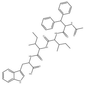 (2S,5S,8S,11R)-5,8-Di[(2S)-butan-2-yl]-11-(diphenylmethyl)-2-[(1H-indol-3-yl)methyl]-4,7,10,13-tetraoxo-3,6,9,12-tetraazatetradecan-1-oic acid结构式