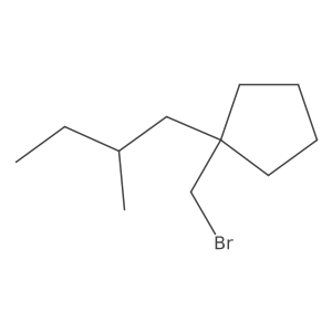 1-(Bromomethyl)-1-(2-methylbutyl)cyclopentane Structure