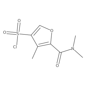 5-(Dimethylcarbamoyl)-4-methylfuran-3-sulfonyl chloride Structure